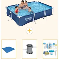 Bestway Steel Pro, rechthoekig zwembad - 300x201x66 cm - 4-delig - S22299