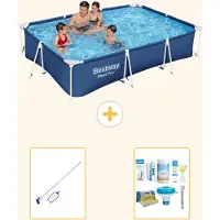 Bestway Steel Pro, rechthoekig zwembad - 300x201x66 cm - 3-delig - S22717