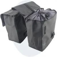 Voltano Dubbele Fietstas Urban - Zwart - 30 Liter - 100% Waterdicht - Afsluitbaar