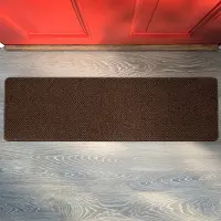 ANRO Schoonloopmat BOB Bruin 100x35cm – Tapijtloper Vuilvangmat Antislip Op Maat Entree Kantoor