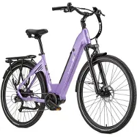 TTGO C7 SE Elektrische Stadsfiets - 28" Banden - 250W Bafang Middenmotor - 36V18Ah Accu - Bereik tot 140km - Shimano 9 Versnellingen - Paars