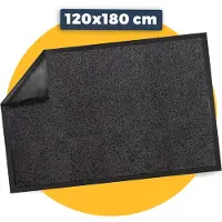 Pasper Deurmat binnen droogloopmat - 120 x 180 cm - Antraciet - gerecyclede materialen - Gemaakt in België - Wasbaar - deurmatten