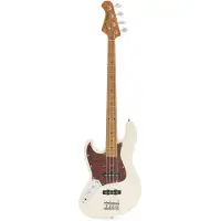 Fazley Sunset Series Jellyfish 4 Olympic White Left-Handed linkshandige elektrische basgitaar met gigbag