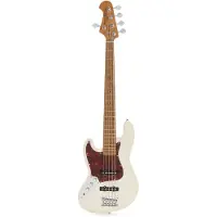 Fazley Sunset Series Jellyfish 5 Olympic White Left-Handed linkshandige elektrische basgitaar met gigbag