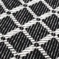 ANRO Tania Plaid Zwart 130x160 cm - Katoenmix - Met franjes