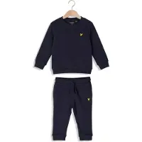 Lyle & Scott Jongens Truien & Vesten Crew Neck & Jogger Set - Donkerblauw - Maat 80/86