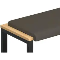 vidaXL Bankkussen Kunstleer Grijs Diepte 35 cm