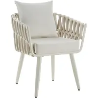 TecTake Tuinstoel Lugano - Loungestoel met Aluminium Frame - Buitenstoel in Rope-Design - Buiten Fauteuil met Dikke Kussens - Voor Tuin of Balkon - Terrasstoel - UV- en Weerbestendig - Antraciet