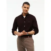 Tommy Hilfiger Overhemd 'Flex' chocoladebruin