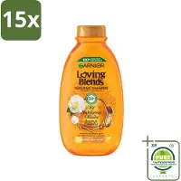 Garnier 15 x Loving Blends Argan- en Cameliaolie Shampoo 300 ml - Grootverpakking - Droog Haar - Dof Haar - Haarvoeding - Haarherstel - Arganolie