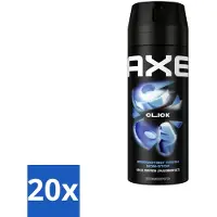 Axe 20 x - Deodorant Bodyspray - 48hrs Fresh - Click - Green Apple & Sandalwood - 150 ml - 48 Uur Geurbescherming - Deodorant Sprayer - Frisheid - Geur Van Groene Appel En Sandelhout - Zinktechnologie