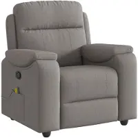 vidaXL Massagestoel verstelbaar stof taupe