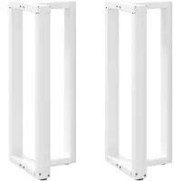 vidaXL Bartafelpoten 2 st T-vormig 50x35x(100-101) cm staal wit