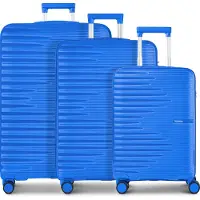 Travelite Pacific 4 wielen Kofferset 3-delig blauw
