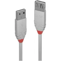 Lindy 36715 USB 2.0 verlengkabel, type A/A, Anthra Line, mannelijk/vrouwelijk, 5 meter