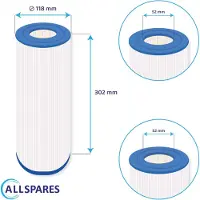 Allspares Zwembad Waterfilter geschikt voor Hayward MicroStar Clear C225 EURO - CX225RE