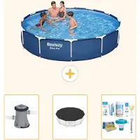 Bestway Steel Pro, ronde opblaasbare zwembad - 366x76 cm - 4-delig, model S22747