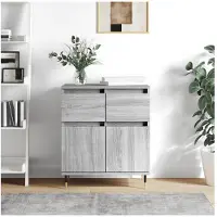 vidaXL Dressoir, grijs Sonoma, 60x35x70 cm, houtvezel