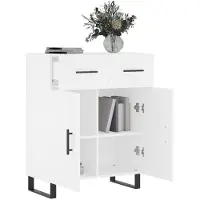 vidaXL Dressoir 69,5x34x90 cm bewerkt hout wit