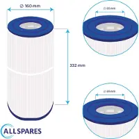Allspares Spa Waterfilter geschikt voor Blue Lagoon MoonBay BLSF-13 / GP2128