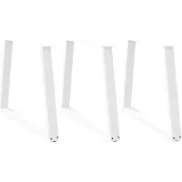 vidaXL Eettafelpoten 3 st V-vormig 90x(72-73,3) cm staal wit