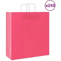 vidaXL Papieren zakken 250 st met hengsels 45x17x48 cm roze