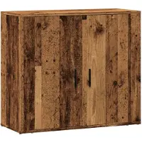 vidaXL Dressoir 80x33x70 cm bewerkt hout oud houtkleurig