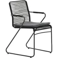 Garden Impressions Hermes stapelbare fauteuil stoel c.bl/rope black dia. 5mm/mystic gr