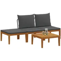 vidaXL 4 st Massief acaciahout & touw Naturel