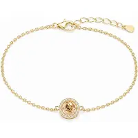 LGT JWLS Goudkleurige Dames Armband met Champagnekleurige Zirkonia