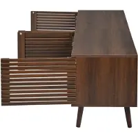STILVORA TV Meubel – 75 Inch Geschikt Met 4 Deuren En Kabeldoorvoer – Walnootkleurig MDF En Spaanplaat – 180x40x46 Cm