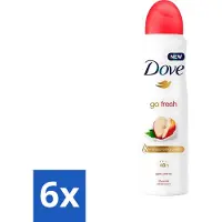 Dove 6 x - Deodorant - Go Fresh Apple & White Tea - Verfrissend en fruitig - 250 ml - Go Fresh Apple & White Tea - Deodorant Spray - Fris Geur - Zweet En Geur Bescherming - Alcoholvrije Deodorant