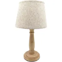 Clayre & Eef tafellamp, bruin, hout