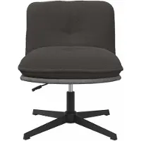 vidaXL bureaustoel, donkergrijs, bekleed met een wolachtige stof