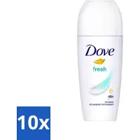 Dove 10 x Fresh - Deodorant Roll-on - Anti-Transpirant - 50 ml - Frisheid - Transpiratie - Oksels - Deodorant - Frisse Geur