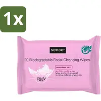 Sence 1 x - Gevoelige Huid - Gezichtsreinigingsdoekjes - Mild Reinigend - 20 Doekjes - Gevoelige Huid - Gezichtsreinigingsdoekjes - Make-up Verwijderen - Mild Reinigen - Alcoholvrij
