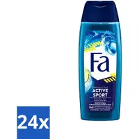 Fa 24 x Men - Douchegel - Active Sport - Verfrissend - Green Citrus - 250 ml - Deodorant Spray - 48 Uur Bescherming - Sport Deodorant - Verfrissend - Zweet En Geuren