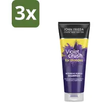 John Frieda 3 x – Shampoo – Sheer Blonde Violet Crush Intensive Purple – Tegen gele ondertonen – 250 ml - Koffie - Koffiezetapparaat - Koffiezetapparaat - Koffiezetapparaat