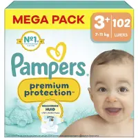 Pampers - Premium Protection - Maat 3+ - Mega Pack - 102 luiers - 7/11KG