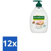 Palmolive 12 x - Handzeep - Met Pomp - Almond Milk - 500ml - Handzeep - Melk - Amandel - Zeepvrij - Hydraterend