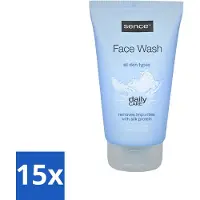Sence 15 x - Alle Huidtypes - Face Wash - Verfrissend - 150 ml - Face Wash - Huid Reinigen - Huid Verzorgen - Huid Verfrissen - Zijdeproteïne