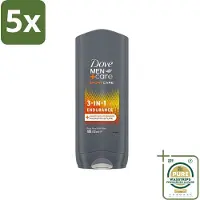 Dove 5 x - Shower Gel - 3-in-1 - Men Care Sport Care Endurance - Verfrissend en energiek - 250 ml - Grootverpakking - Douchegel - Sport Verzorging - Man Verzorging - Huid Verzorging - Hydraatatie