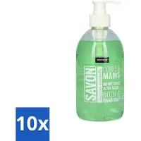 Sence 10 x - Refreshing Aloe Vera - Handzeep - Savon - 500 ml - Aloe Vera Handzeep - Handzeep Aloe Vera - Aloe Vera Handverzorging - Vloeibare Handzeep - Aloe Vera Geur
