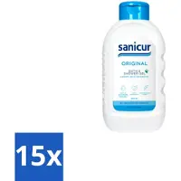 Sanicur 15 x Bath & Showergel Original 300 ml - Bad En Douchegel - Milde Reiniging - Hydraterende Badgels - Huidverzorging - Gevoelige Huid
