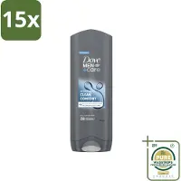 Dove 15 x Douchegel Men+ Care Clean Comfort 250 ml - Grootverpakking - Douchegel - Fris - Energieke Geur - Hydraterende Douchegel - Zachte Huid