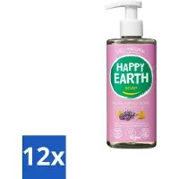 Happy Earth 12 x – Handzeep – 100% Natuurlijk Lavender Ylang – 300 ml - Natuurlijke Handzeep - Vegan Handzeep - Lavendel Handzeep - Ylang Handzeep - Huidvriendelijke Handzeep