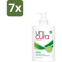 Unicura 7 x Vloeibare Handzeep Ultra 250 ml - Handzeep - Antibacteriële Handzeep - Handverzorging - Hygiëne - Natuurlijke Handzeep