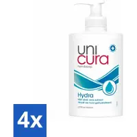 Unicura 4 x Vloeibare Handzeep Hydra 250 ml - Handzeep - Hydra - Antibacteriële Handzeep - Handhygiëne - Handverzorging