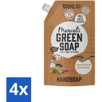 Marcel's Green Soap 4 x Marcel’s Green Soap – Allesreiniger Navulling – Sandelhout & Kardemom – 500 ml - Handzeep Navulling - Sandelhout En Kardemom - Natuurlijke Handzeep - Biologische Handzeep - Duurzame Handzeep