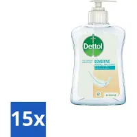 Dettol 15 x Handzeep Gevoelige Huid 250 ml - Gevoelige Huid - Handhygiëne - Antibacteriële Handzeep - Handzeep Voor Gevoelige Huid - Glycerine Handzeep